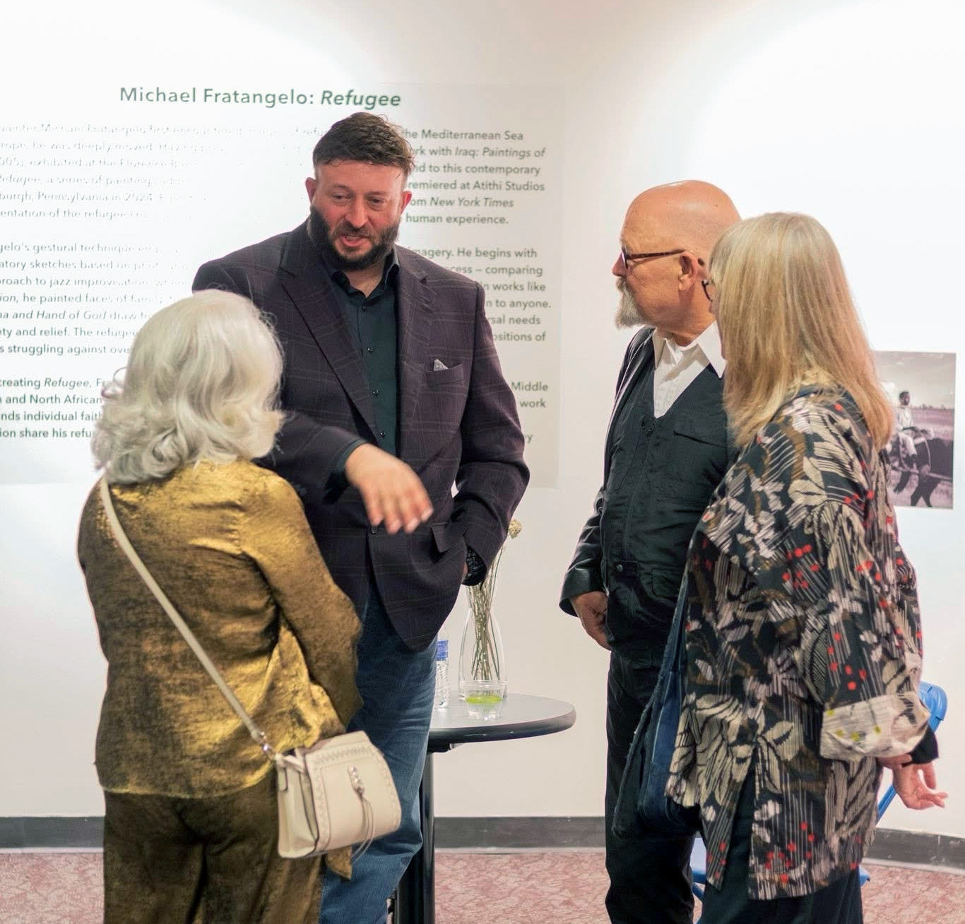 Michael Fratangelo presenting his work