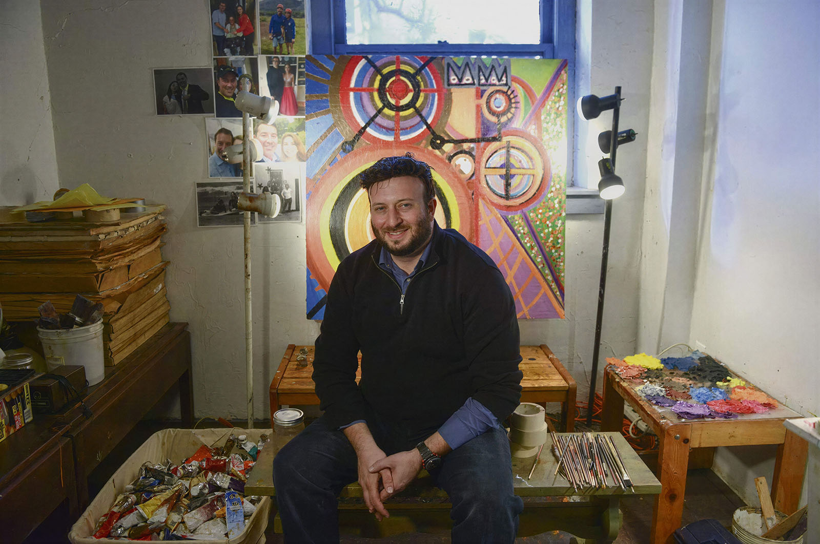 Michael Fratangelo in his studio